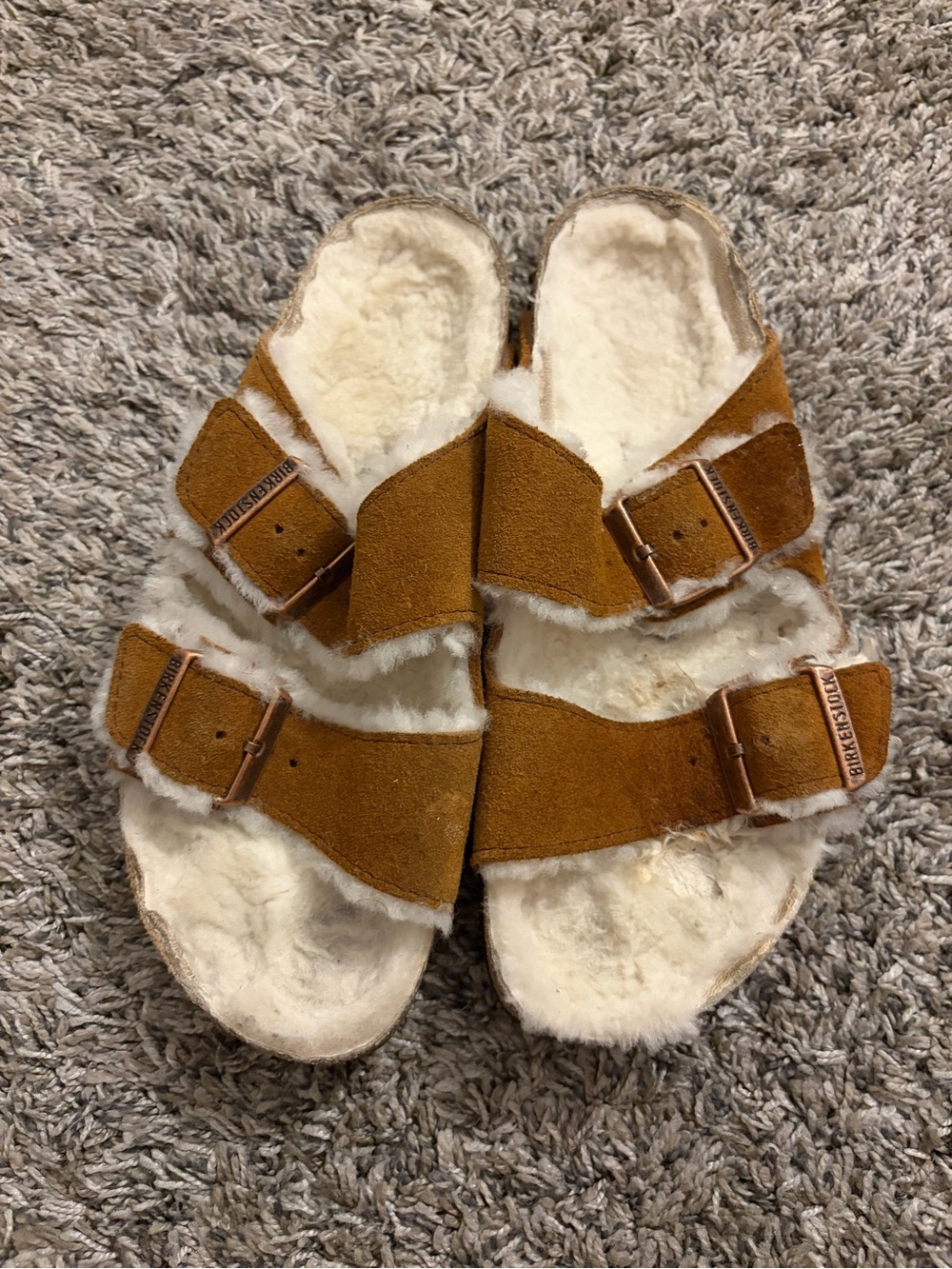 Birkenstock Arizona Shearling Suede Sandals – EU 38